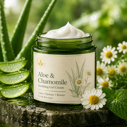 Beruhigende Gel-Creme mit Aloe Vera & Kamille