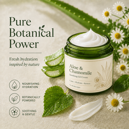 Beruhigende Gel-Creme mit Aloe Vera & Kamille
