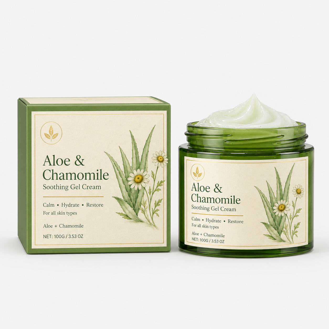 Beruhigende Gel-Creme mit Aloe Vera & Kamille