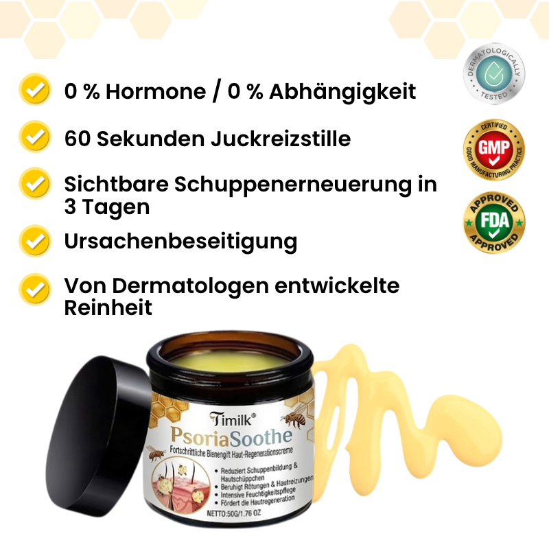 Timilk® PsoriaSoothe Fortschrittliche Bienengift Haut-Regenerationscreme